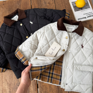 儿童夹棉外套男加厚2025冬季 小童纯色棉袄洋气宝宝棉服女保暖 新款