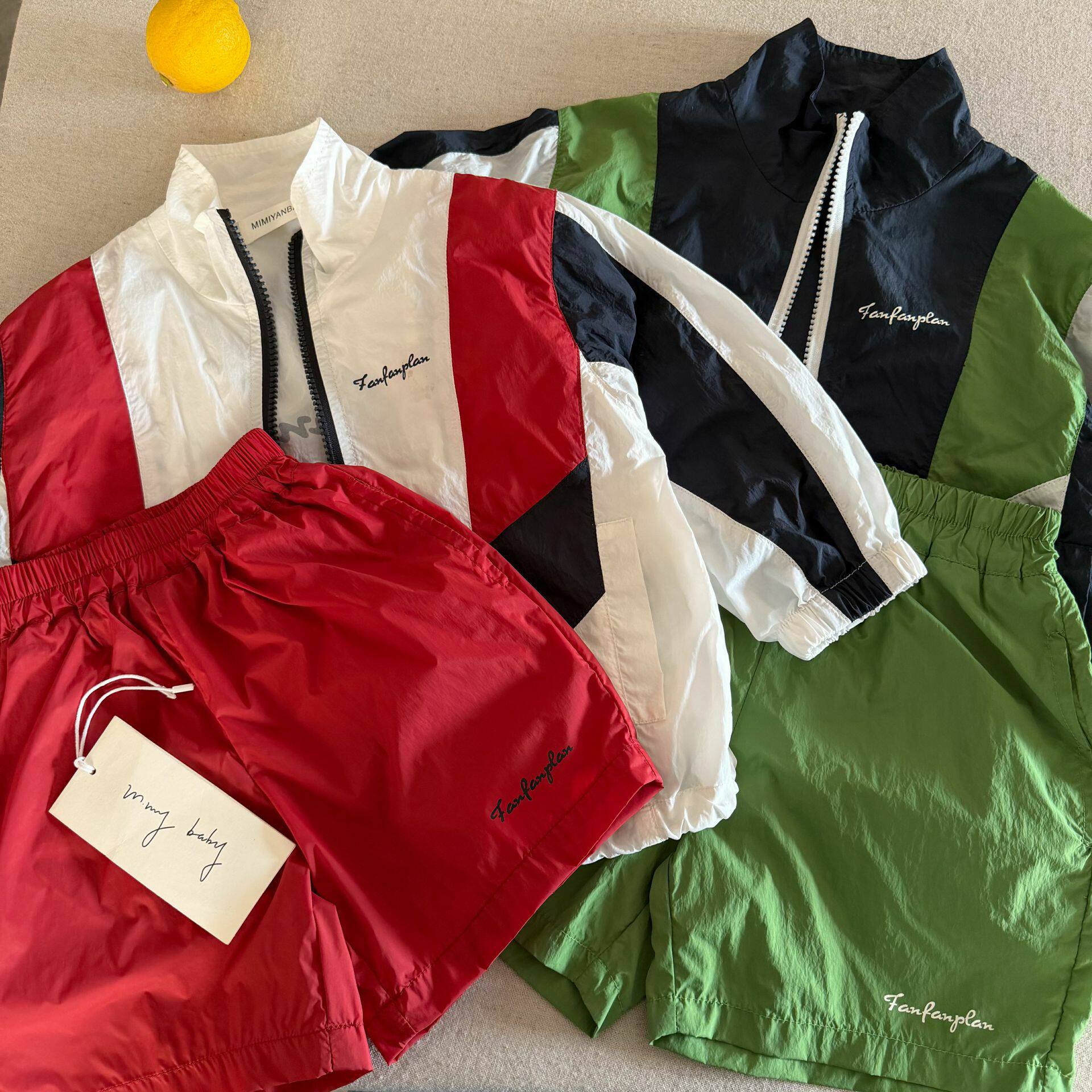 儿童防晒衣套装男薄款夏季新款小童撞色卫裤宝宝防晒服外套女透气