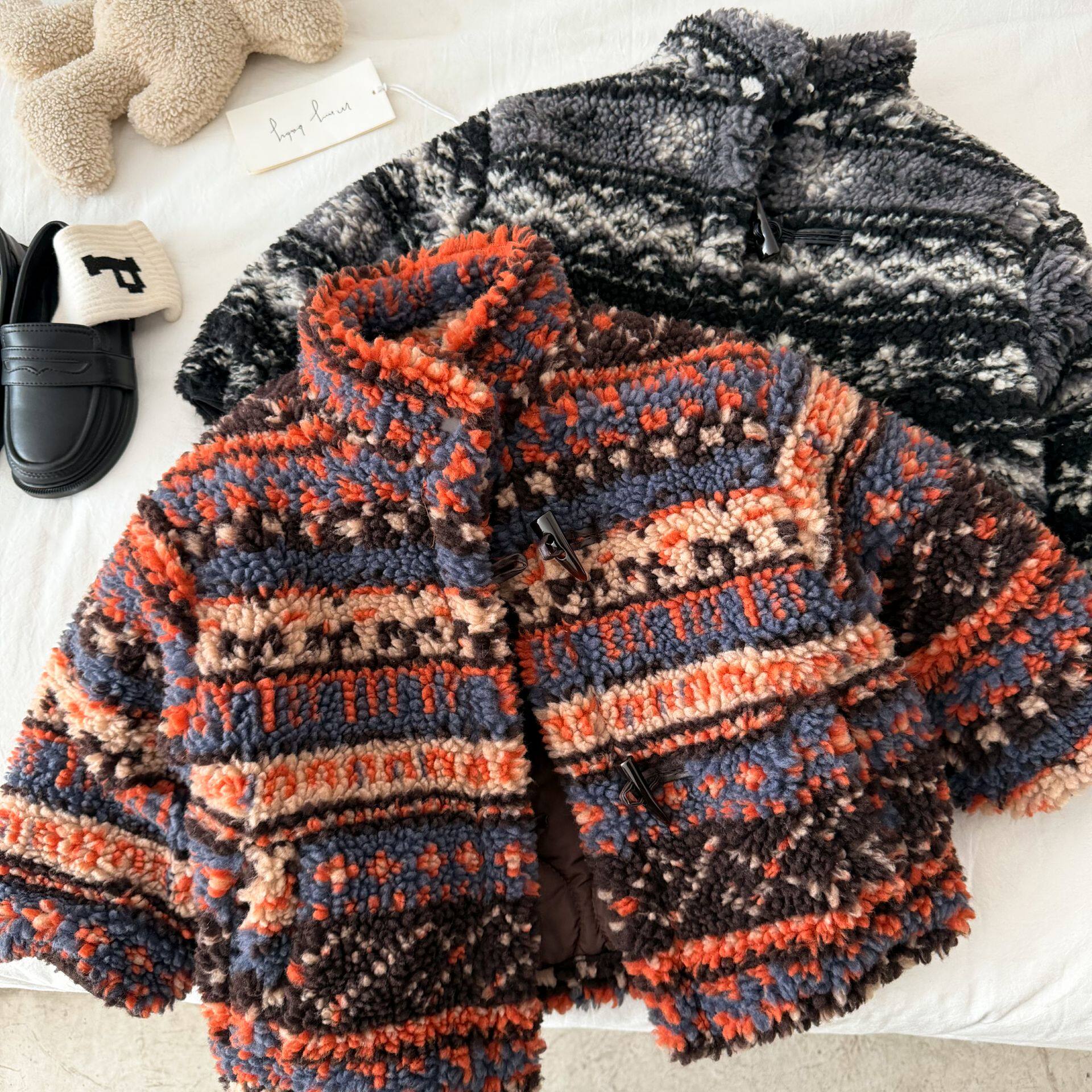 儿童羊羔绒外套男夹棉冬季款小童复古毛毛衣宝宝提花棉衣服女保暖,童装/婴儿装/亲子装,普通外套,淘宝优惠券,粉丝福利购,淘宝优惠卷