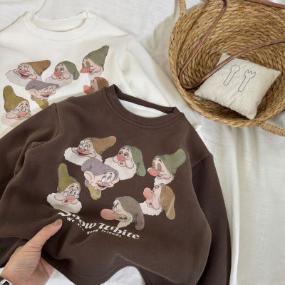 不二妈冬款卡通加绒卫衣保暖洋气