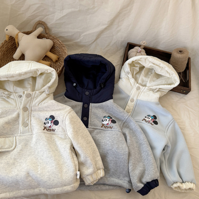 不二妈冬款加绒连帽卫衣保暖洋气