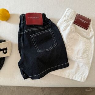 新款 2026夏季 小童明线五分裤 潮宝宝中裤 儿童牛仔短裤 女薄款 男韩版