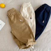 潮牌宝宝直筒裤 男女童纯色长裤 女洋气 纯棉2026春秋新款 儿童休闲裤
