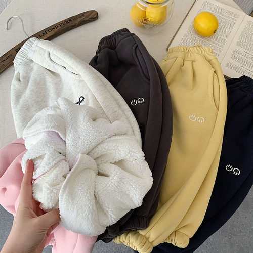 不二妈厚绒卫裤冬季一体绒保暖潮