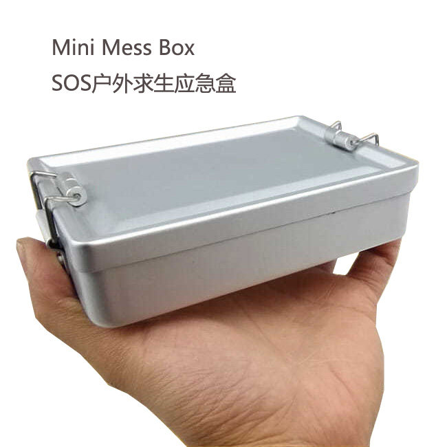 迷你铝制密封小饭盒医用消毒收纳SOS应急救盒轻巧便携旅行小菜盒