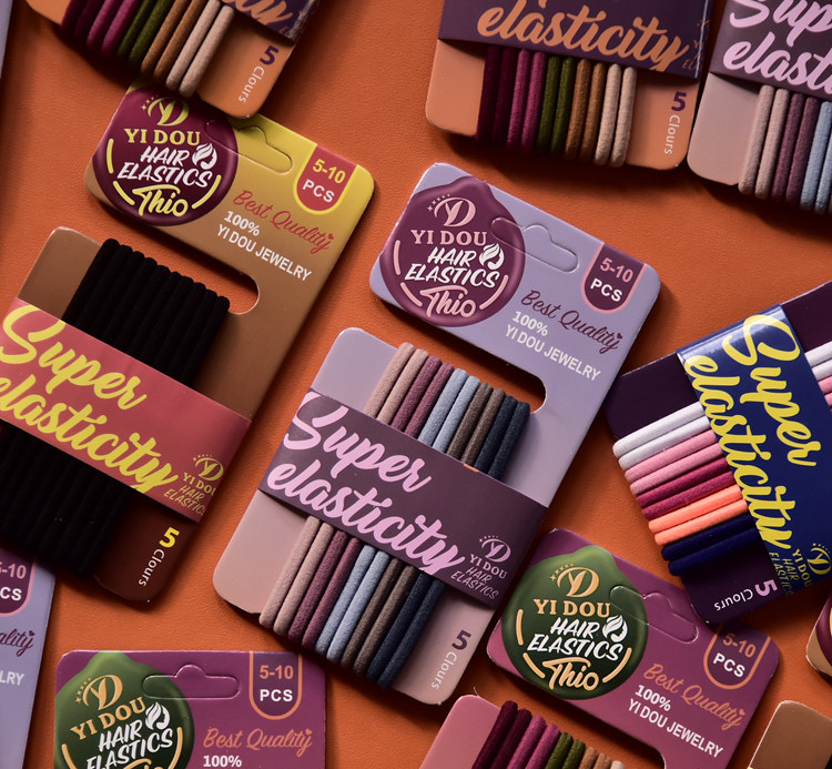 糖果色泫雅风头绳一卡10只