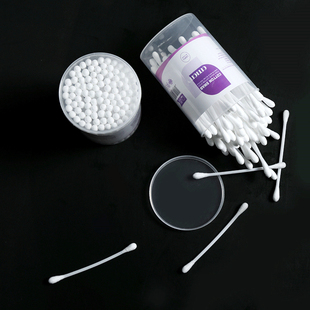 上H05 出口小物 家居化妆小帮手 ce认证便携纯棉棉签棒 100跟一盒