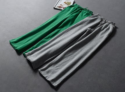 T58 原DAN 欧美风 炒鸡洋气 松紧高腰内抓绒休闲裤