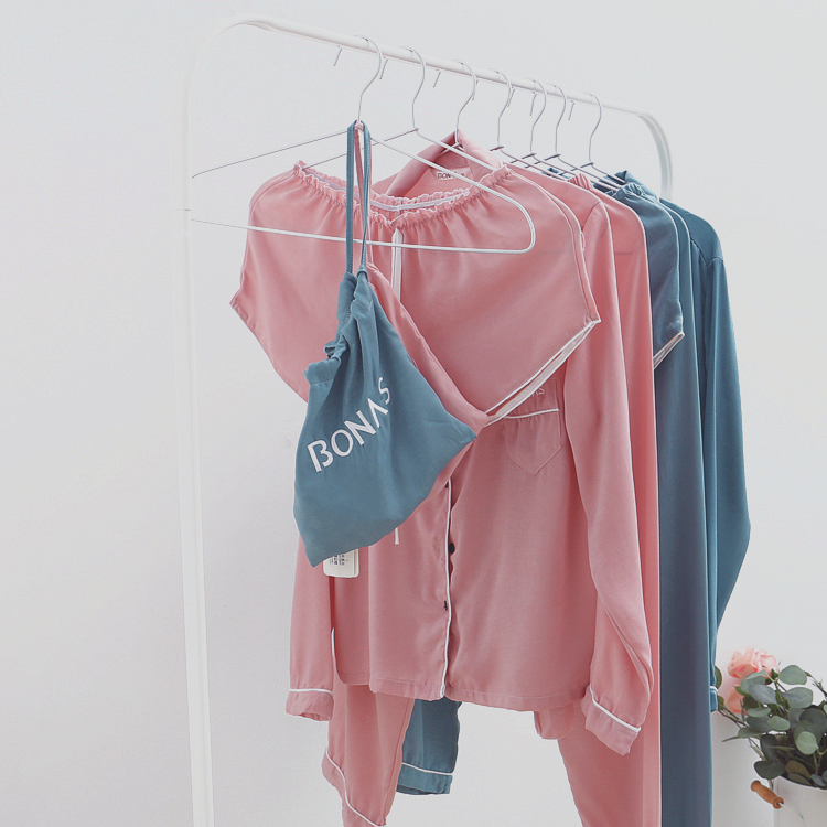 H53  好品质 春夏要入 顺滑锦缎面料 家居套装睡衣七件套