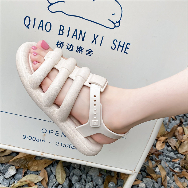 2023年夏季轻便舒适透气时尚两穿百搭洞洞鞋平底沙滩鞋学生凉鞋女,女鞋,沙滩鞋,淘宝优惠券,粉丝福利购,淘宝优惠卷