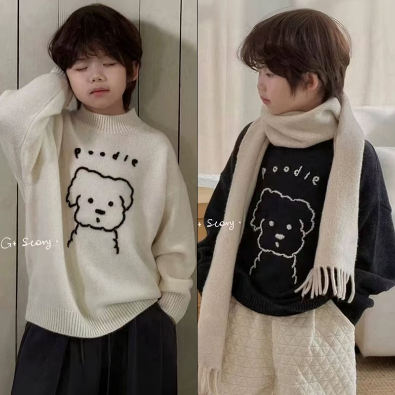 G+男女童水貂绒狗狗针织衫毛衣