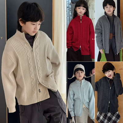 品牌童装2025秋季新款毛衣外套