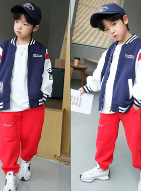 木瓜汁童装秋新款男童女童刺绣棒球服外套拉链衫儿童潮56310