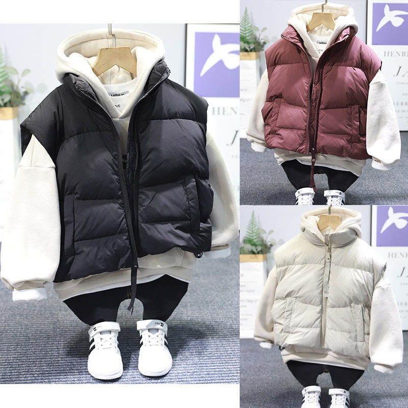 啦芙莱童装2024冬新款男女中大童90白鸭绒百搭羽绒马甲外套潮3860,童装/婴儿装/亲子装,羽绒马甲,淘宝优惠券,粉丝福利购,淘宝优惠卷