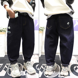 中大童长裤 男女童复古一体绒牛仔裤 潮1939 秋冬新款 啦芙莱童装
