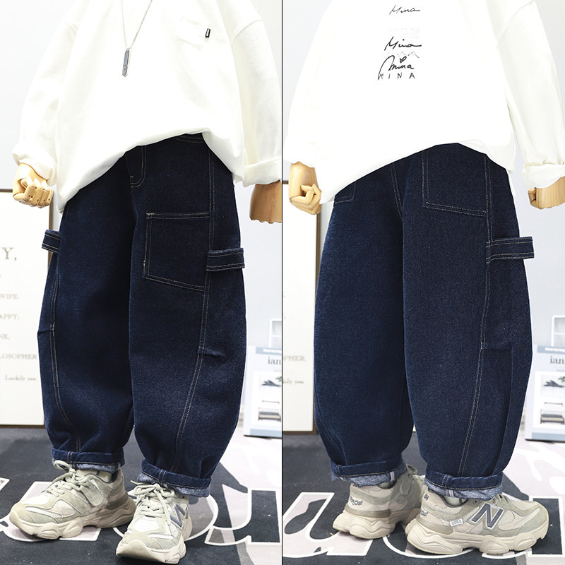 啦芙莱2025秋就工装风休闲牛仔裤
