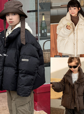 牛哆哆童装冬款儿童简约纯色90白鸭绒羽绒服男女童外套潮5669