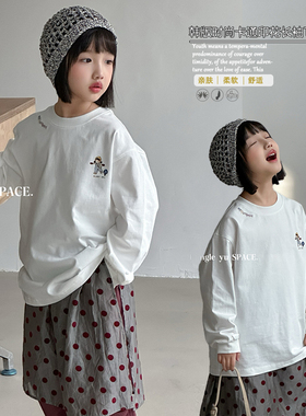 童乐鱼童装2026春季新款女童卡通小女孩印花洋气长袖T恤上衣86007