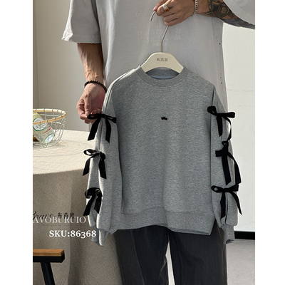 布芮欧女童时尚蝴蝶结卫衣套头衫