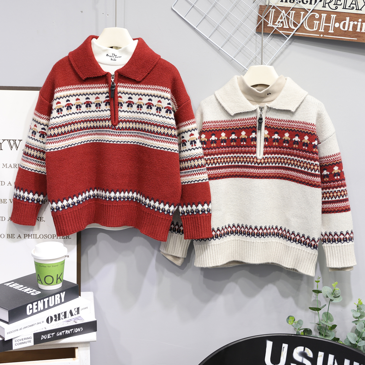 啦芙莱童装2025冬季新款针织毛衣