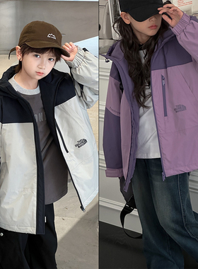 牛哆哆童装冬新款男女童韩版夹棉连帽外套中大童冲锋衣72239