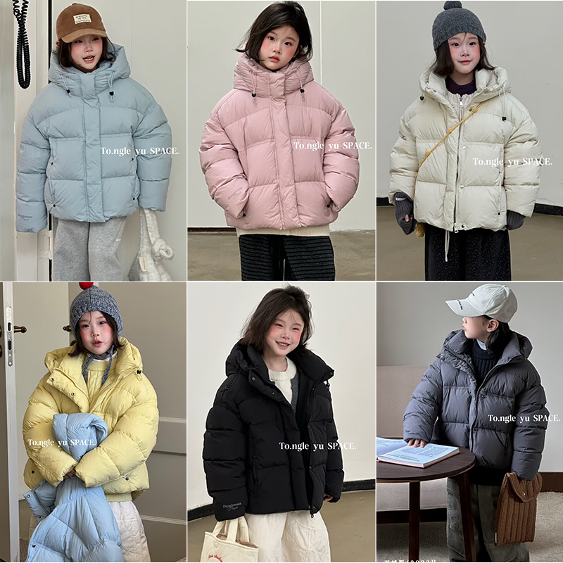 童乐鱼冬童装韩版90白鸭绒羽绒服