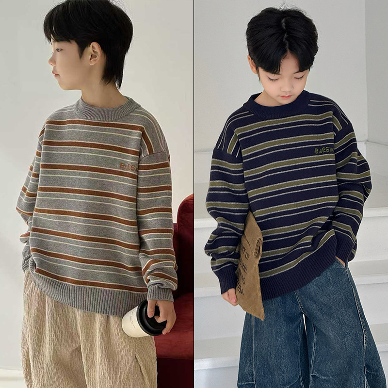 大E小e2025冬季韩系儿童针织毛衣