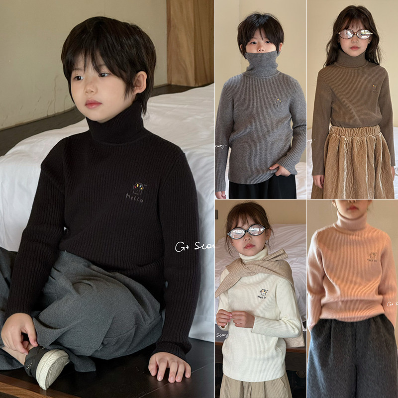 G＋儿童高领毛衣羊绒混纺针织衫