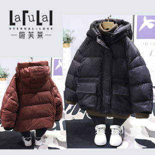 啦芙莱童装 儿童洋气加厚90白鸭绒外套男女童羽绒服6592 2024冬新款