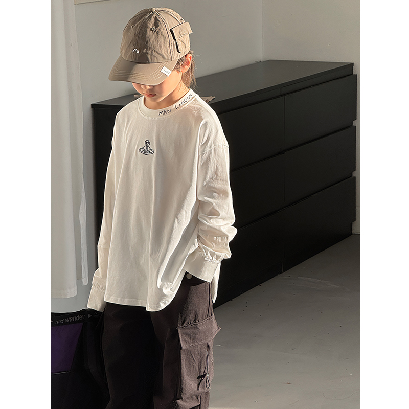 大E小e男女童纯棉长袖T恤打底衫