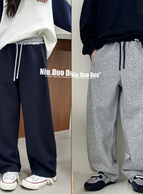 牛哆哆童装2025秋季新款款儿童韩版弯刀裤男女童宽松休闲裤76187