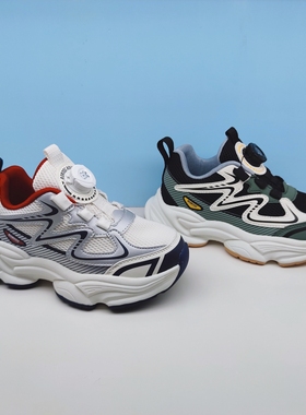 商场专柜同款巴布豆2026年春季新款儿童网面旋转扣轻便跑鞋163013