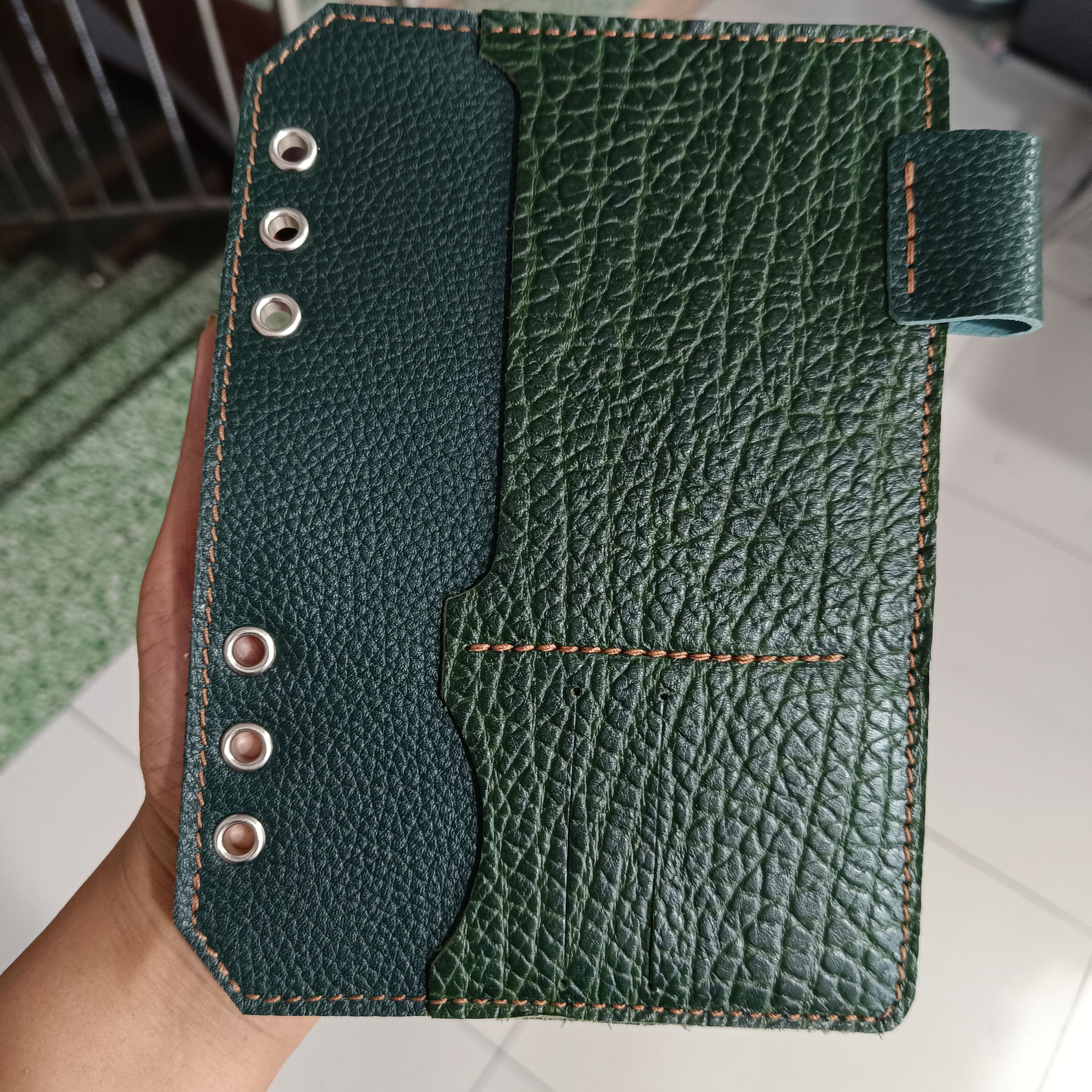 皮隔页皮本内页笔插收纳袋头层牛皮疯马皮手工制作A5A6A7真皮隔板