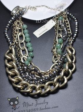 美国时尚风复古博物馆艺术品项链