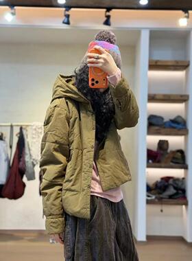 色织双色棉戴帽短款棉衣251112A