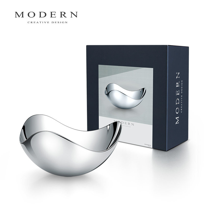 modern不锈钢北欧风轻奢水果盘