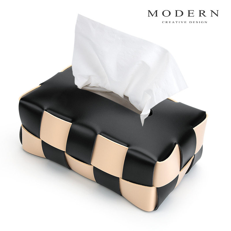 modern纸巾盒高档编织
