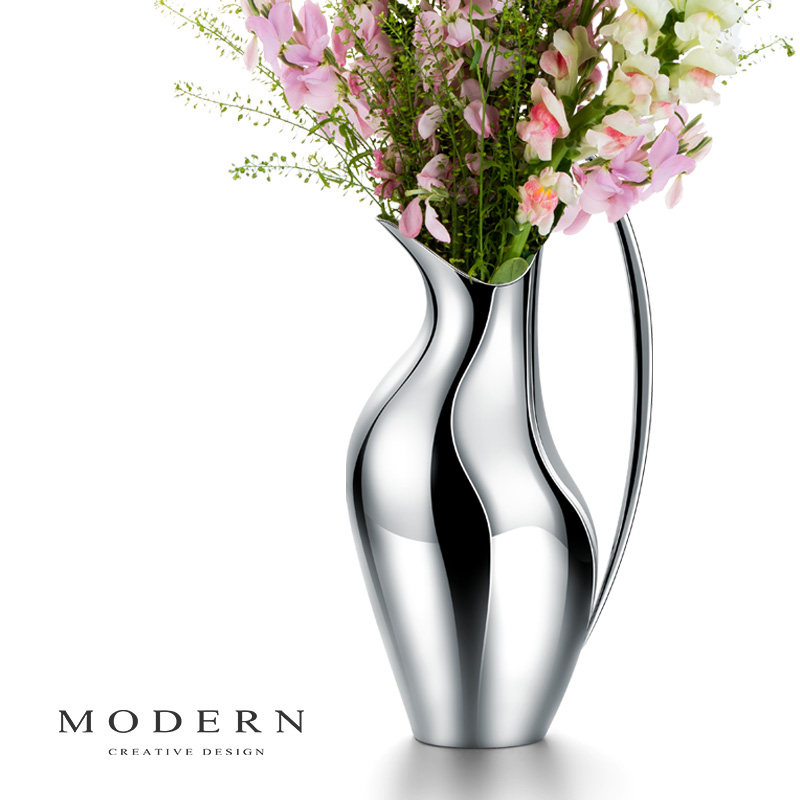 摩登MODERN轻奢北欧不锈钢冷水瓶插花瓶创意客厅餐桌摆件酒店用品