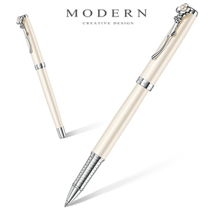 德国MODERN四叶草宝珠签字笔高档礼盒M355金属笔学生用刻字礼物