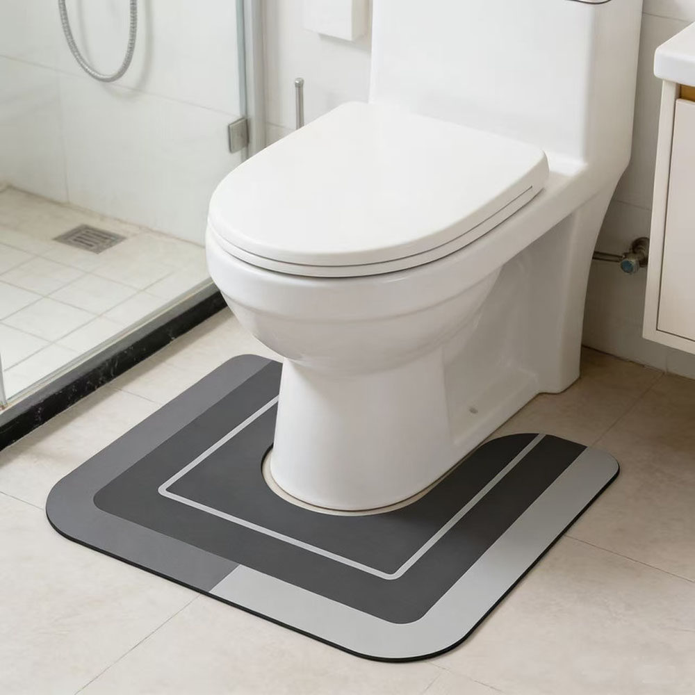 U型马桶地垫卫生间浴室防滑吸水脚垫2026新款简约家居浴室专用垫