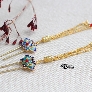 【冷澈】手工原创BJD三分四分古风头饰流苏发簪古装汉服饰品