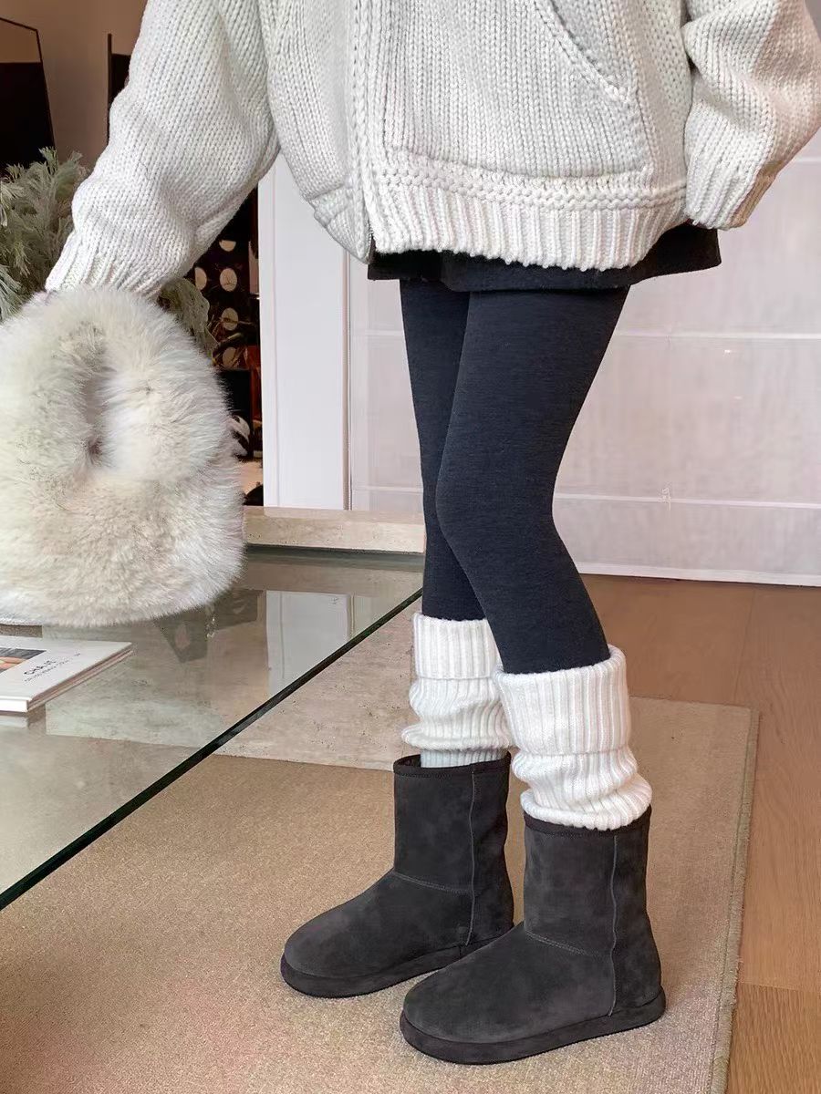 2178爆款两穿雪地靴冬季加绒加厚保暖棉鞋女厚底防滑短筒雪地靴