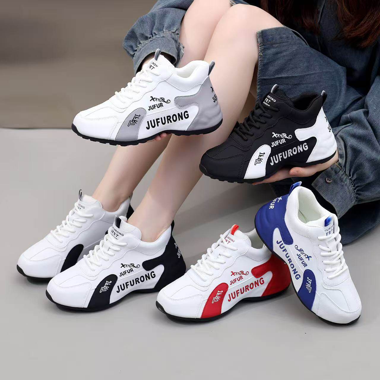 【巨芙蓉直销9816】新款运动鞋男女情侣同款百搭潮流皮蓬鞋
