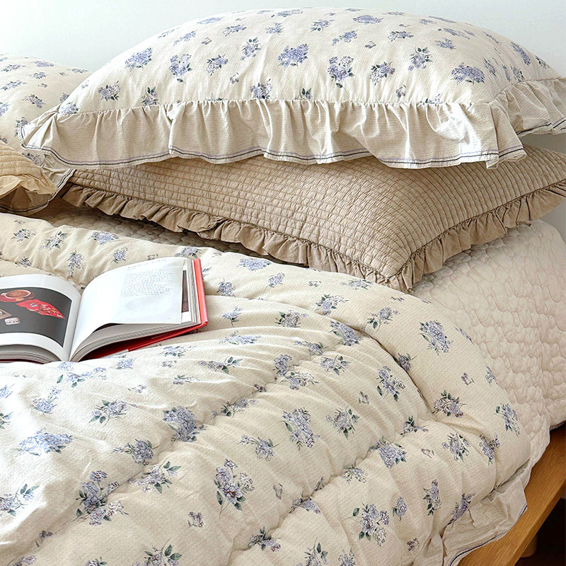 韩国进口自制田园风秋冬被子枕套水洗纯棉保暖柔软舒适亲肤秋被,床上用品,棉花被,淘宝优惠券,粉丝福利购,淘宝优惠卷