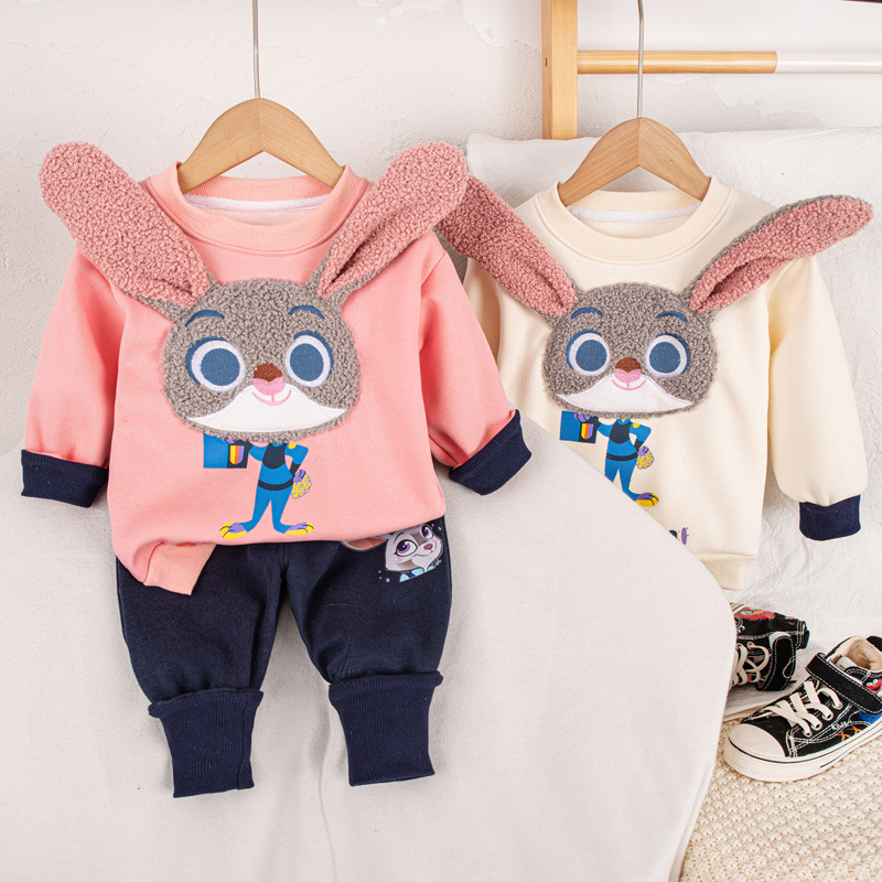 两岁三岁四岁五岁六儿童套装女孩秋冬装女童装小宝宝两件套的衣服