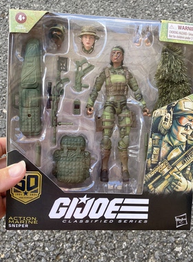 孩之宝兵人GIJoe特种部队60th15cm关节可动人偶狙击手海军陆战队