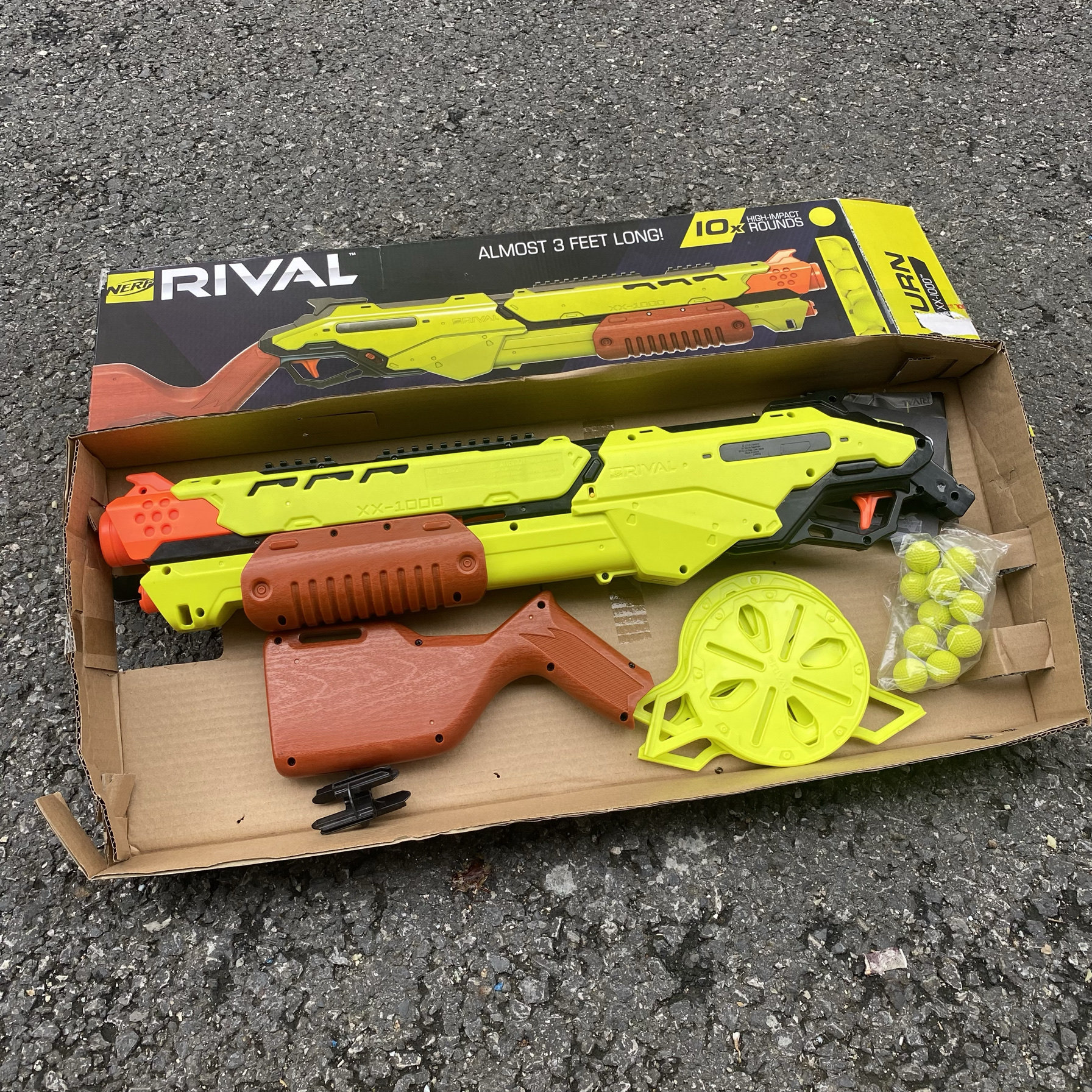 Nerf孩之宝Rival竞争者EDGE saturn 10球装 萨杜恩枪托发射器