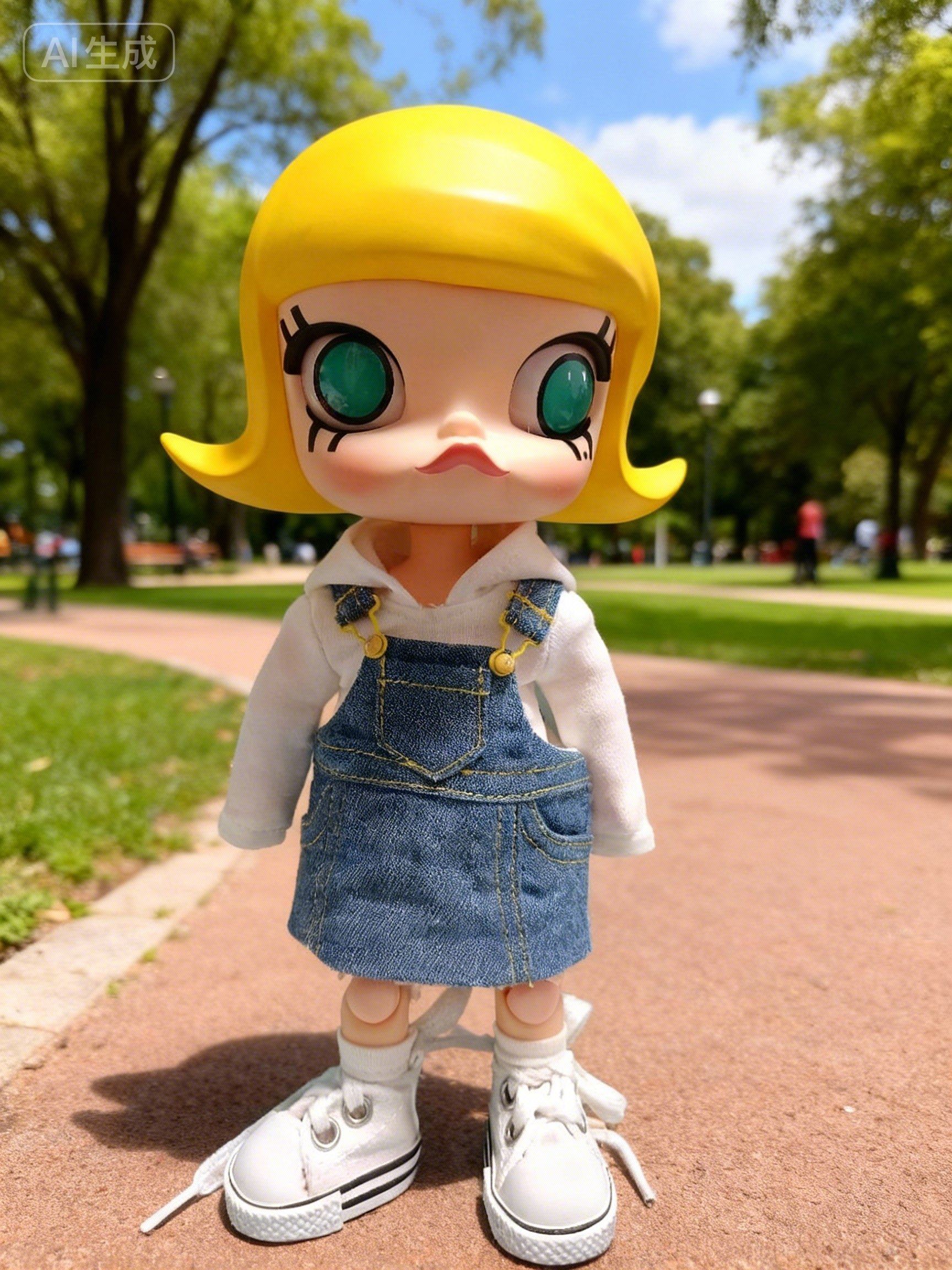 8分Molly娃衣娃裙可动人偶娃衣嘎子姐娃衣  牛仔背带裙