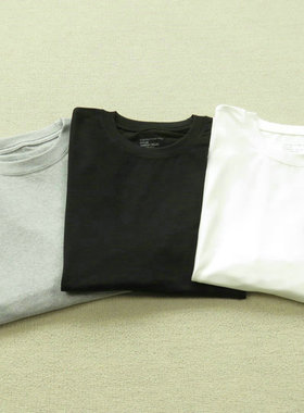 95%棉 5%氨纶 舒适微弹精梳棉 男款圆领短袖T恤 三色 245301