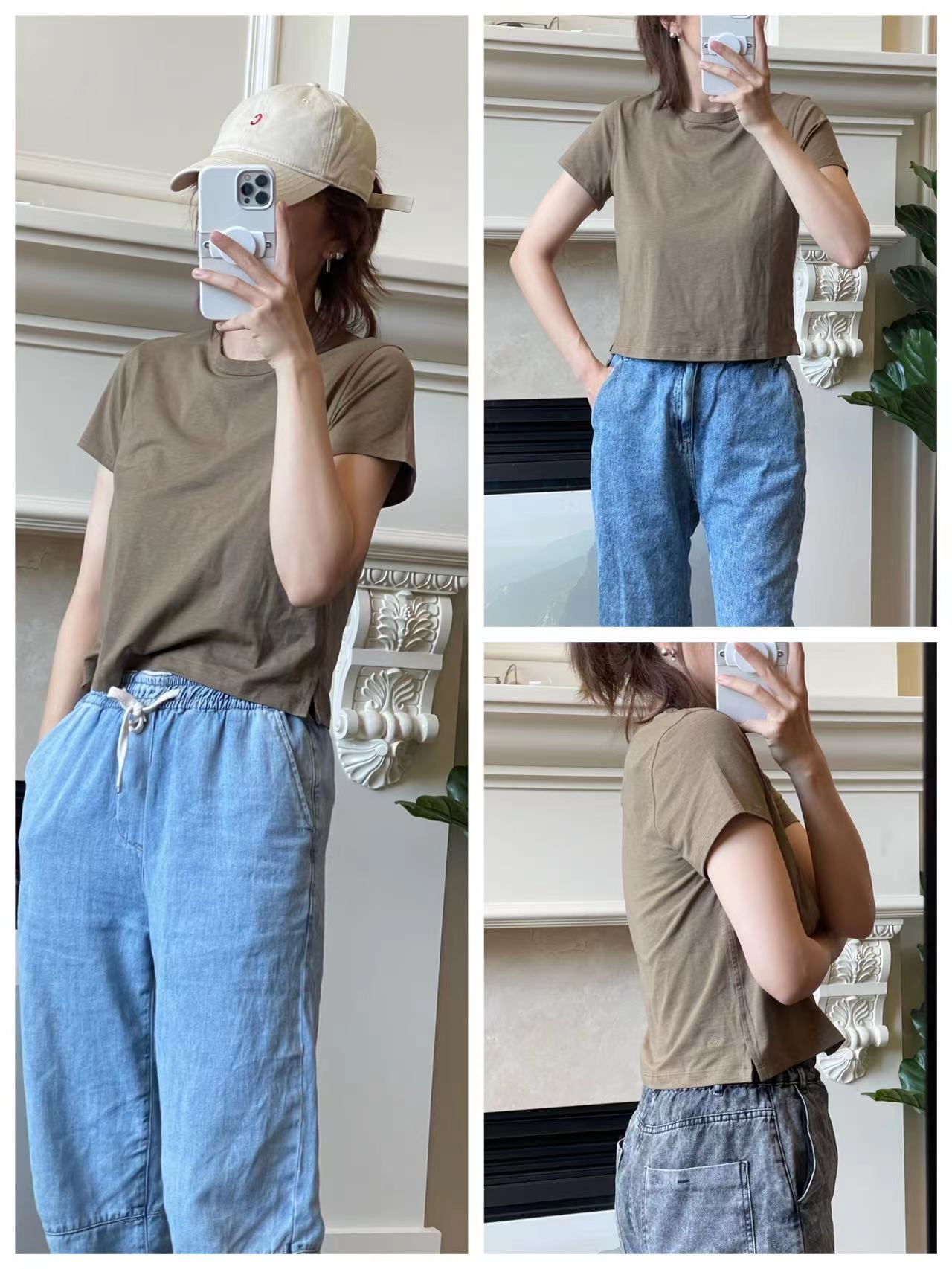 lululemon代购 Classic-Fit Cotton-Blend T 瑜伽运动休闲短袖图片